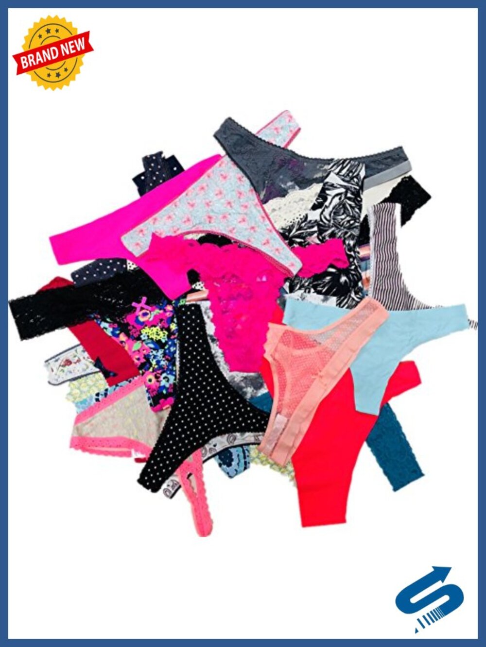 Variety Panties Pack - Thong Hipster Briefs G-String Tangas Multi Colored